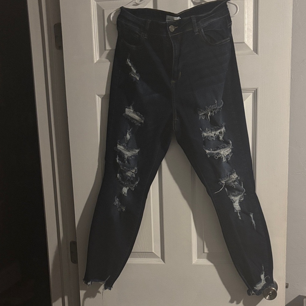 Distressed Black Jeans